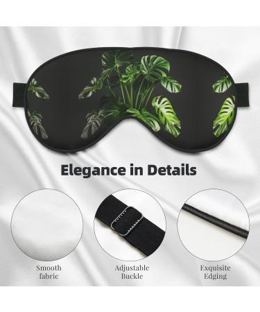 Monstera Deliciosa Banana Palm Print Eye Mask | Soft Unisex Sleep Shade for Travel Yoga & Shift Work - Buy Online on GoSupps.com