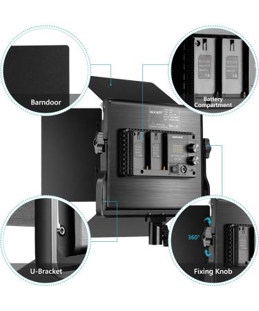 Neewer Bi-Color LED Video Light for Studio, YouTube, Photography - Dimmable 660 Beads, Metal Frame, 3200-5600K - CRI 96 - Buy Online on GoSupps.com