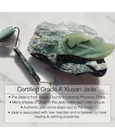 Jade Gua Sha Tool - 100% Natural Facial & Body Care | Anti-Aging Reduce Puffiness Lift & Tighten Skin - Buy Online on GoSupps.com