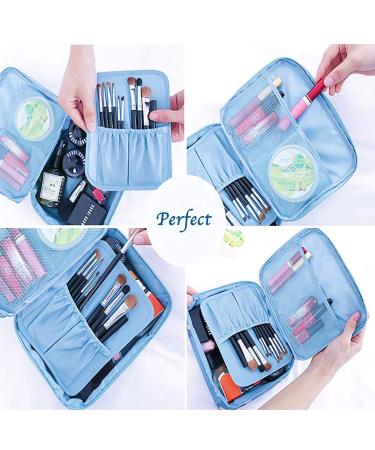 LKMY Portable Makeup Bag - Waterproof Cosmetic Organizer with Flower Pattern | Travel Culture Storage Bag for Women & Girls - Buy Online on GoSupps.com