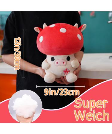 YamePuia Mushroom Cow Plush Toy - Cuddly Soft Animal Pillow for Kids | Ideal Gift for Birthdays & Christmas (30cm) - Buy Online on GoSupps.com