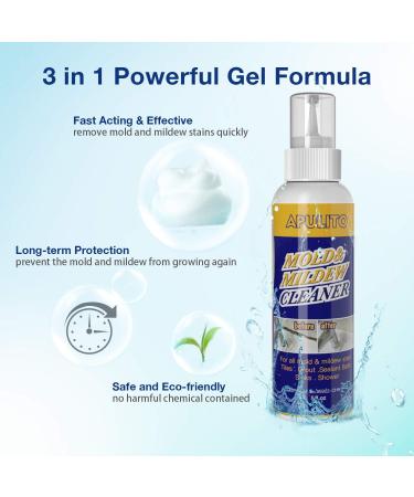 APULITO Mold Stain Cleaning Gel - Bathroom & Kitchen Mildew Cleaner - 5 Fl Oz (Pack of 3) - Buy Online on GoSupps.com