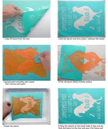 BOOLOOEN Silkscreen Stencil Transfers - Reusable Self-Adhesive for Wood, Fabric, Paper - Home Decoration - 8.5 x 11 - Welcome Home - Buy Online on GoSupps.com