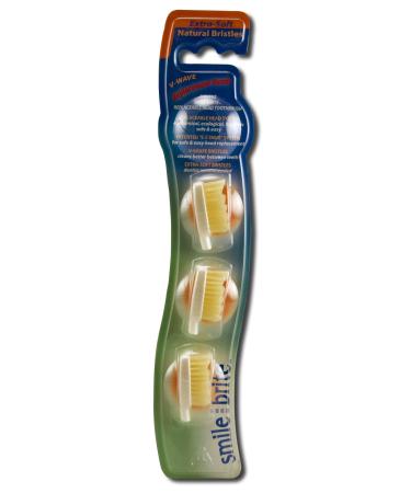 THRBR0013 V-Wave Replacement Heads for Natural Extra Soft Toothbrush 3 Count