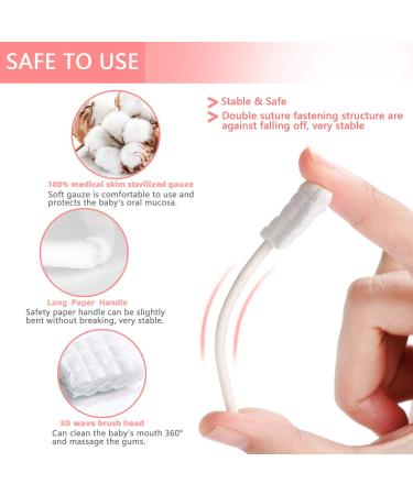 62PCS Baby Tongue Cleaner + Infant Toothbrush Set for 0-36 Month Baby | Disposable Oral Care Kit with Finger Toothbrush - Dental Hygiene for Newborns - Buy Online on GoSupps.com