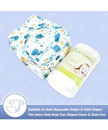 Leekalos Biodegradable Bamboo Diaper Liner - Super Soft Disposable Unscented Liners (100 Sheets) - Buy Online on GoSupps.com