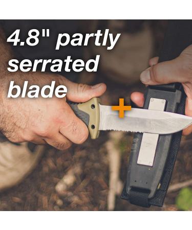 Gerber Gear Ultimate Knife with Fire Starter & Sharpener, 4.75 Blade - 31-003941 - Buy Online on GoSupps.com