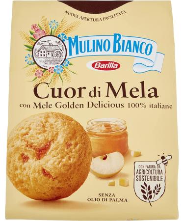 CAIYA Moulin blanc Apple Heart Biscuits with Apples 100% Italian Without Palm Oil Rich in Taste 300g