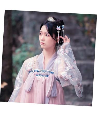 minkissy 2 Pairs Hanfu Headwear Kanzashi Hair Clip Japanese Style Hair Clasp Flower Hair Clips for Women Qipao Hair Accessories Kids Decor Purple Child Metal Acrylic Chinese Style Side Clip - Buy Online on GoSupps.com