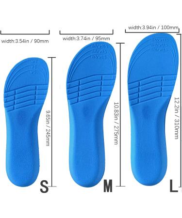 Denim Blue Medium Shoe Insoles with Shock Absorption for Men, Women, and Kids - Comfortable Inserts for Everyday Use - Buy Online on GoSupps.com