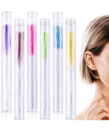 420 Pieces Earrings Hole Cleaner Floss Disposable Piercing Aftercare Piercing Cleaning Line Ear Piercing Care Odor Removal Cleaning Tool for Girls Women Men, 6 Boxes