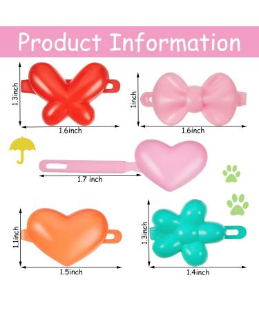 100 Pieces Girls Colorful Hair Barrettes - Self Hinge Hair Clips with Cartoon Designs (Bow, Flower, Heart) for Toddlers - Buy Online on GoSupps.com