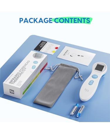 Baby Forehead Thermometer Fast and Accurate Reading Non-Contact Digital Fever Thermometer Color Coded Alert Display Infra - Buy Online on GoSupps.com