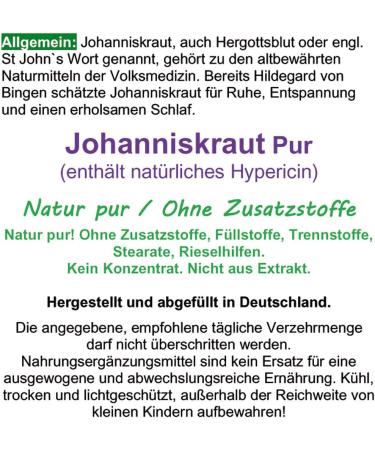 St. John's Wort Natural Hypericin 180 Capsules - Promote Relaxation Sleep & Nerve Balance - 100% Natural Supplement for Inner Peace - Buy Online on GoSupps.com