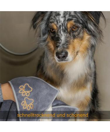 Yellow Paw Extra Absorbent Microfiber Towel for Medium & Large Dogs | Soft Pet Bathing Towel for Easy Drying - Buy Online on GoSupps.com