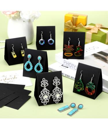 Eersida 100 Pcs Standing Earring Display Cards - Black | Jewelry Packaging for Small Business, DIY Earrings, Retail Show - Shop Now! - Buy Online on GoSupps.com