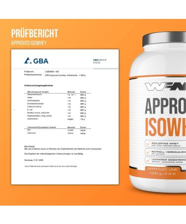 Buy Wfn Approved Isowhey Chocolate 1kg - Lactose-Free Protein Powder CFM Whey Isolate 33 Portions - Made in Germany - Buy Online on GoSupps.com