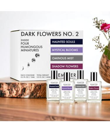 DEMETER Dark Flowers No. 2 Humongous Miniature Set of 4 Colognes Haunted Souls - Mystical Blooms - Shadow Flowers - Ominous Mist Perfumes for Women 0.5 Oz Each - Buy Online on GoSupps.com
