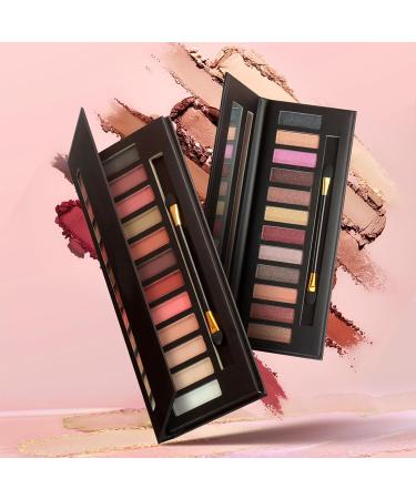 LXZJJM Professional 12 Colors Eyeshadow Palette for Nude and Neutral Makeup Looks Eyeshadow Palette Makeup with Rich and Blendable Colors for Everyday Stunning Eye Makeup (B#) - Buy Online on GoSupps.com
