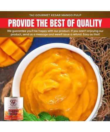 TAJ Kesar Mango Pulp 30oz - Sweetened Mango Puree for Delicious Recipes - Buy Online on GoSupps.com