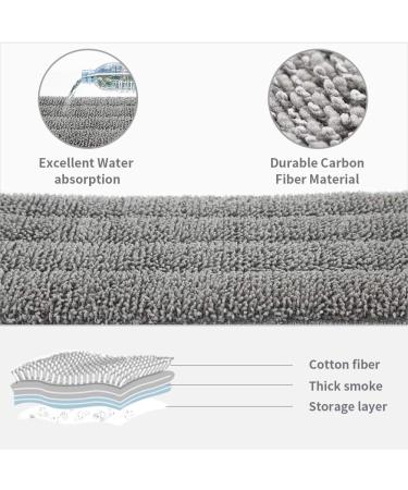3 Pack Reusable Microfiber Spray Mop Pads - Washable Flat Replacement Heads for Dust, Wet or Dry Floor Cleaning - Grey - Buy Online on GoSupps.com