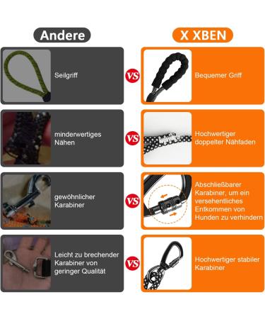 X XBen Dog Leash - Durable 1.5m to 30m Training Line with Padded Handle & Robust Carabiner for Small/Medium Dogs - International Shipping Available - Buy Online on GoSupps.com