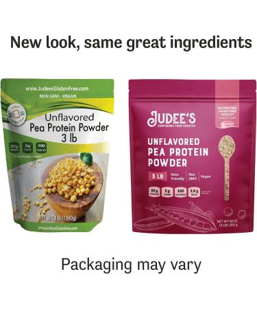 Judee's Unflavored Pea Protein Powder (3 lb) - 80% Protein - Non-GMO, Keto, Vegan, Dairy/Soy/Gluten/Nut-Free - Buy Online on GoSupps.com