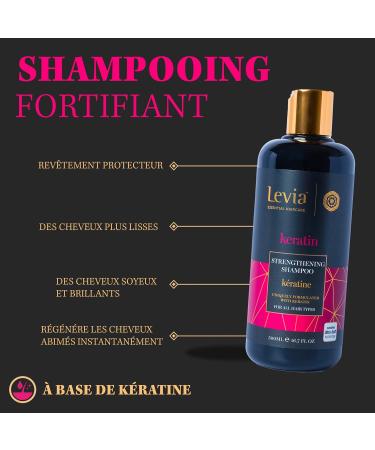  LEVIA Levia | Keratin Fortifying Shampoo | Smoothes and strengthens the cuticle | Nourishes hair leaving it silky and shiny | Prevents breakage | All hair types | 500 ml - Buy Online on GoSupps.com