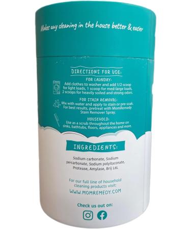 MomRemedy Laundry Booster & Stain Remover - Oxygen Whitener for Bright Whites & Colors - Chlorine Bleach Free Cleaning Scrub - Buy Online on GoSupps.com