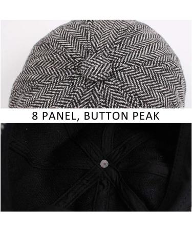 Pesaat Toddler Boys Newsboy Cap | Vintage Tweed Driver Hat for Kids 2-5 Y and 4-7 Y | Black - Buy Online on GoSupps.com