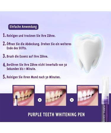 Purple Teeth Whitening Pen - Fast & Painless Tooth Whitening at Home | Mint Flavor - Achieve Bright White Teeth - Buy Online on GoSupps.com