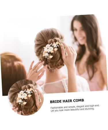 FRCOLOR 1pc White Bridal Comb Ceramics Decorate Bride Alloy - Buy Online on GoSupps.com