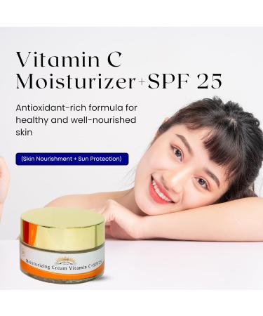Gold Cosmetics Vitamin C Day Cream Moisturizer with SPF 25 - Multi-Purpose Skin Care (30 ml) | International Shipping - Buy Online on GoSupps.com