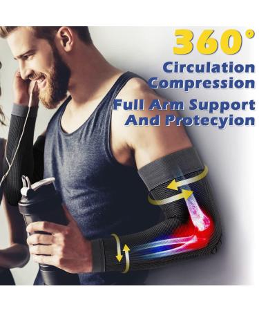 Beister Sports Compression Bracelet for Men & Women | 20-34 mmHg Medical Arm Sleeves for Support & Protection | Elbow Bandage for Arthritis Tennis Arm & Lymphedema Black XL - Buy Online on GoSupps.com