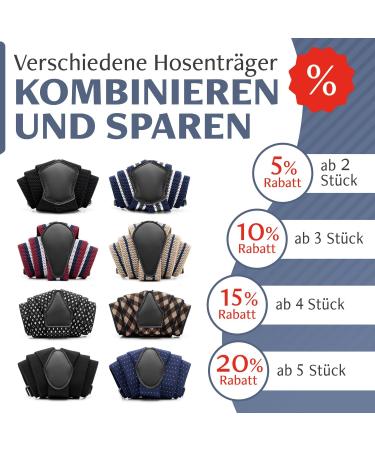 Buy Sencillo Men's Y-Shape Dark Blue Suspenders with Strong Clips | Durable & Stylish International Shipping - Buy Online on GoSupps.com