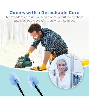 Hearprotek Sleeping Ear Plugs - 2 Pairs (32db & 30db) Ultra Soft Noise Reduction Earplugs for Side Sleepers, Snoring, Construction - Blue - Buy Online on GoSupps.com