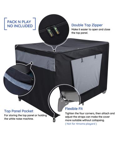Minnebaby Darkening Cover for Pack N Play - Breathable Travel Crib Shade for Improved Baby Sleep - Buy Online on GoSupps.com