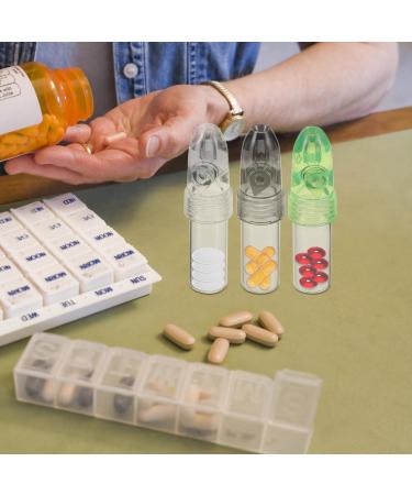 PACKOVE 4pcs Pills Organizer Glass Pills Bottles Travel Outdoor Pills Bottles Portable Pills Cases for Outdoor Camping Travel Assorted Color 2 7.00X2.00X1.50CM - Buy Online on GoSupps.com