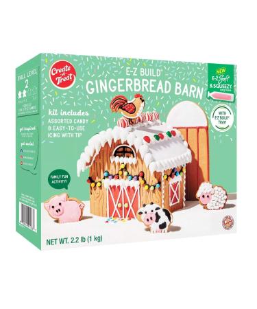 Create-A-Treat Gingerbread Barn Kit, E-Z Build, 2.2 lbs.