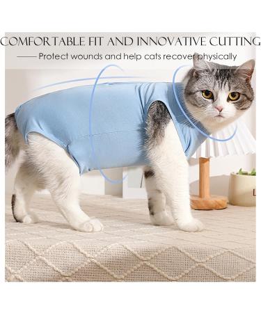 Cat Recovery Suit Cat Professional Recovery Suit for Abdominal Wounds or Skin Diseases After Surgery E-Collar Alternative for Cats Anti Licking Pajama Suit Kittesn Surgery Recovery Suit(Blue L Size) - Buy Online on GoSupps.com
