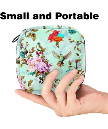 Watercolor Roses Menstrual Cup Pouch for Girls & Women - Large Storage Bag for Sanitary Products - Multicoloured - Buy Online on GoSupps.com