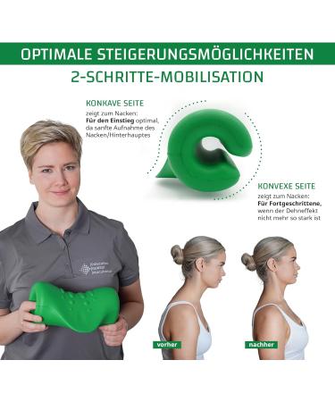 Neck Extensor Cushion - Neck Ex Massage Device for Pain Relief | Relief from Neck & Back Tension | Includes Exercise Book by German Physiotherapists (Green) - Buy Online on GoSupps.com