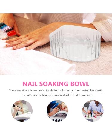 TOVINANNA Nail Soaking Bowl Transparent Nail Polish Remover Bowl Nail Art Polish Remover Manicure Bowl Manicure Spa for Home Nail Salon Supplies - Buy Online on GoSupps.com