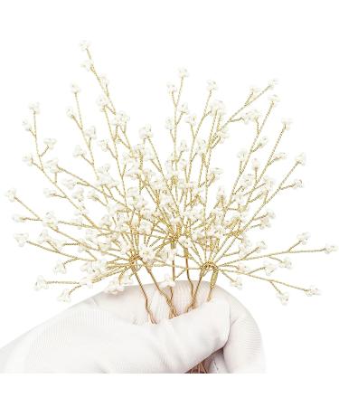 PRETTYLIFE 3Pcs White Pearl Wedding Hair Pins - Bridal Hair Accessories for Women and Flower Girls - Buy Online on GoSupps.com