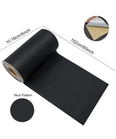 Leather Repair Patch Tape Kit for Couches - 2 Pack 4x60 Inch Adhesive for Leather Vinyl Furniture, Car Seats, Handbags, Jackets - Black - Buy Online on GoSupps.com