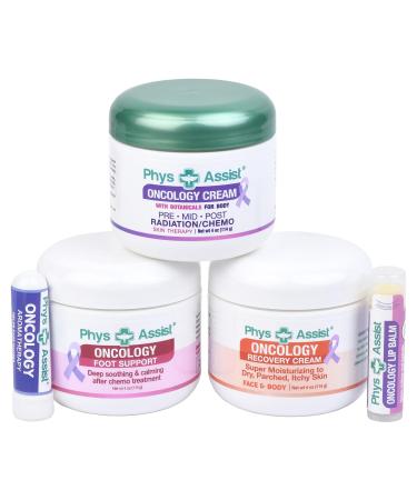 PhysAssist Bundle Oncology Kit - Comfort Kit For Chemo Patients. Essentials for Face Body & Feet. Includes Oncology Botanicals Recovery and Foot Support. (3-4 oz) lip balm and nausea inhaler - Buy Online on GoSupps.com