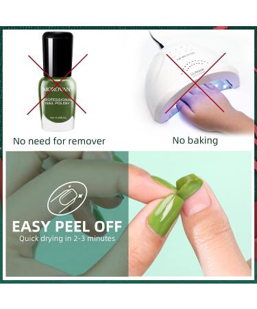 Morovan Christmas Nail Polish Set - 15 Colors, Quick Dry, Non-Toxic, Easy Peel Off - Perfect Gift for Women & Girls - Glossy Salon Water Based Polish - Buy Online on GoSupps.com