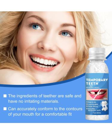 Temporary Tooth Repair & Moldable Dentures | Thermal Adhesive Beads for Missing Teeth - Provisional Fake Tooth Veneer (2 Pieces) - Buy Online on GoSupps.com