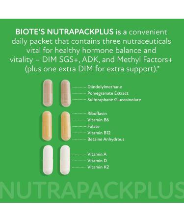 Biote Nutraceuticals - NutraPackPlus Hormone Balance + Vitality Support 30-Day - Buy Online on GoSupps.com