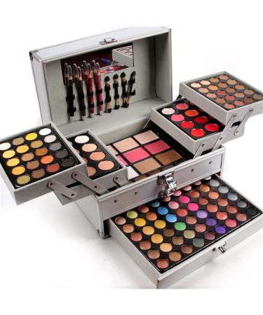 PhantomSky Professional 132 Colors All-in-one Makeup Palette Cosmetic Contouring Kit Combination with Eyeshadow  Cream Concealer  Eyebrow Powder  Lip Gloss Blusher and Pressed Powder